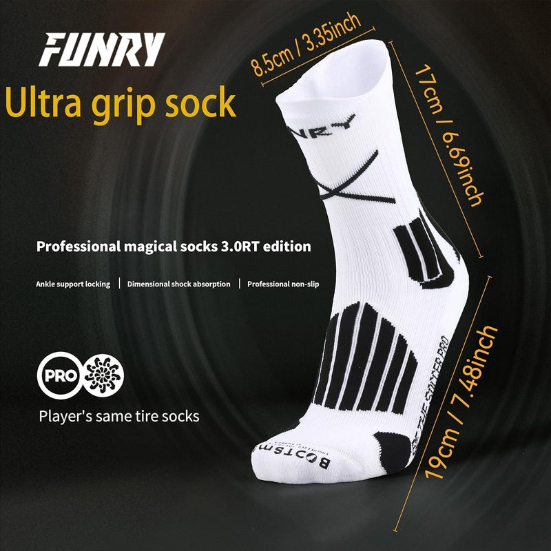 FUNRY Store Grip Socks Soccer for Men&Women,Non-Slip Soccer Socks,Elite Compression Socks for Running Basketball （ men's size 6-11） - Image 2